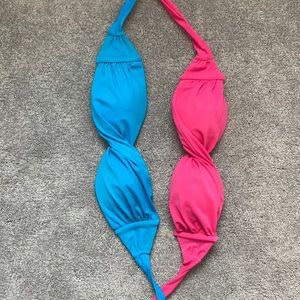 2 Strapless Bikini Tops